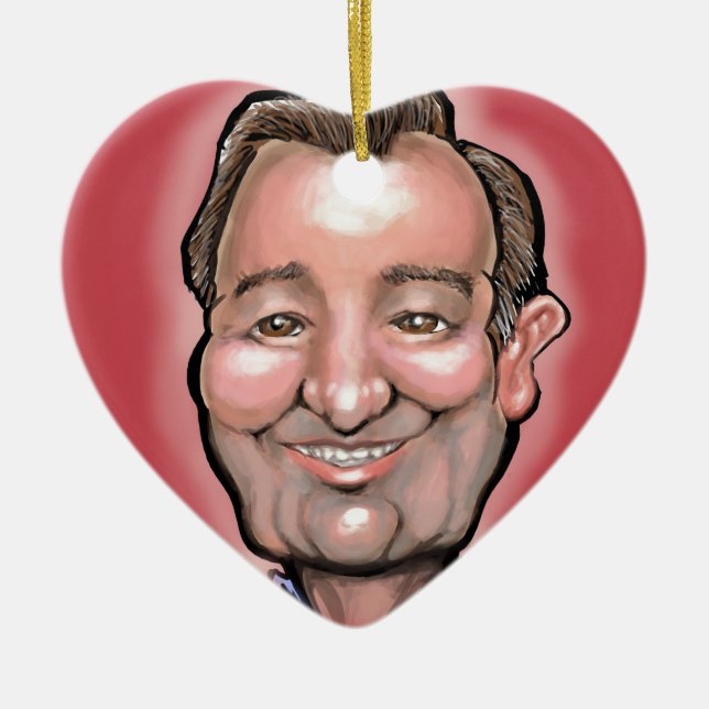 Ornamento De Cerâmica Ted Cruz (Frente)