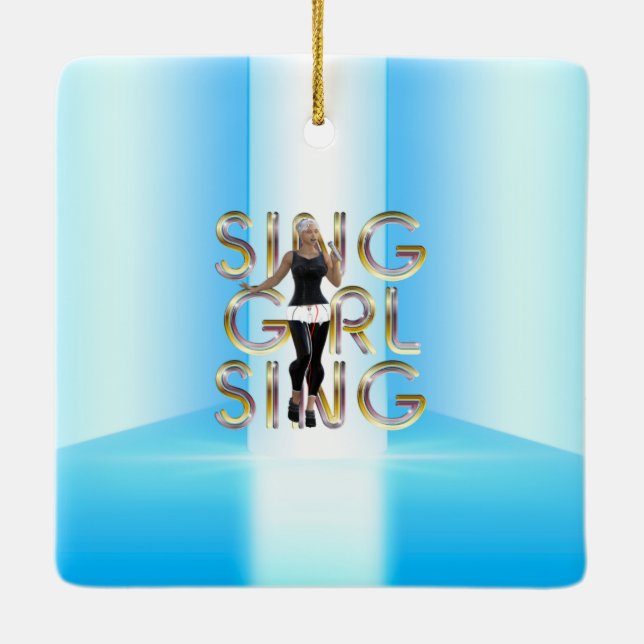 Ornamento De Cerâmica TEE Sing Girl Sing (Verso)