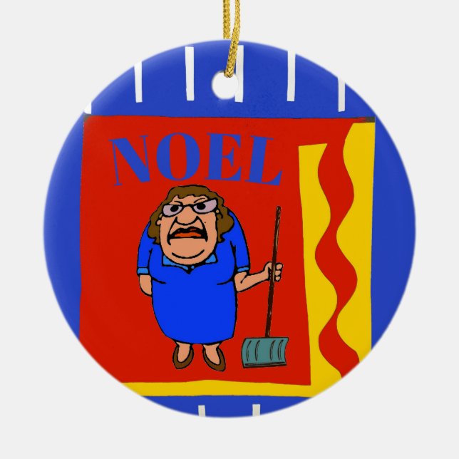 Ornamento De Cerâmica Tela de neve, Anel, adicionar, editar texto (Frente)