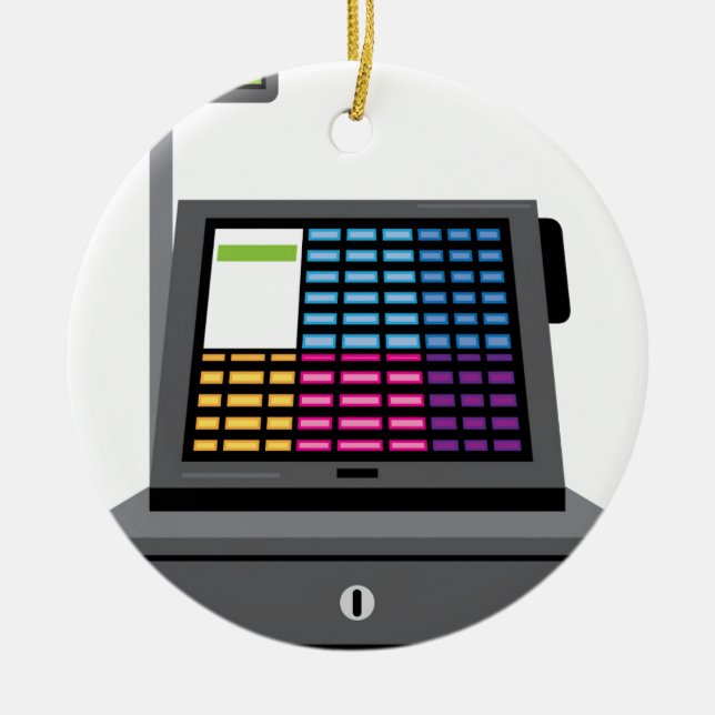 Ornamento De Cerâmica Tela de toque da caixa registadora (Frente)