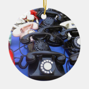 Ornamento De Cerâmica Telefone giratório