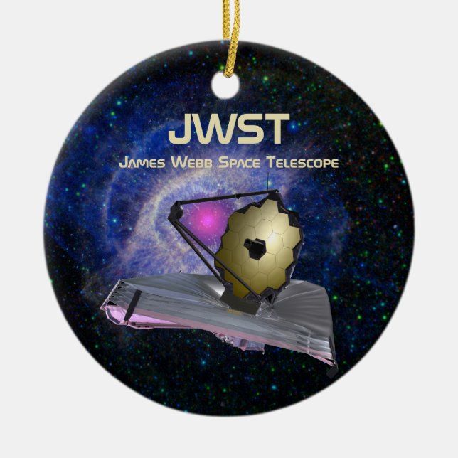 Ornamento De Cerâmica Telescópio espacial James Webb JWST (Frente)