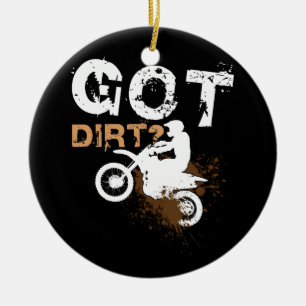 Ornamento De Cerâmica Tem a Corrida Motocross Dirt