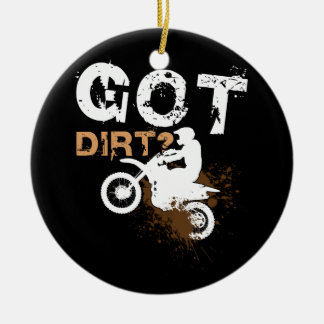 Ornamento De Cerâmica Tem a Corrida Motocross Dirt
