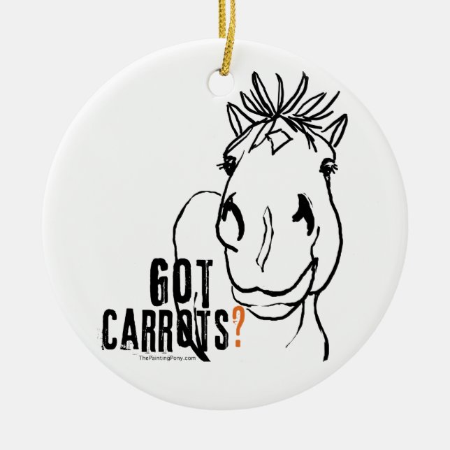 Ornamento De Cerâmica Tem o Carrots? (Frente)