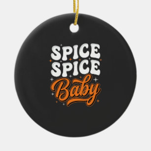 Ornamento De Cerâmica Temática de Halloween Bebê Spice Spice Tipografia