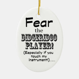 Ornamento De Cerâmica Teme O Jogador Didgeridoo