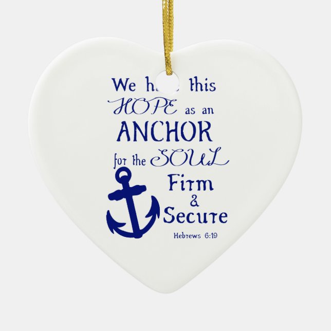 Ornamento De Cerâmica Temos Essa Esperança... (Frente)