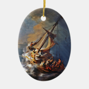 Ornamento De Cerâmica Tempestade no mar de Galilee