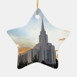 Ornamento De Cerâmica Templo de Oquirrh Mountain LDS Utah