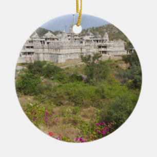 Ornamento De Cerâmica Templo Jain de Ranakpur, Ranakpur, Rajasthan, Índi