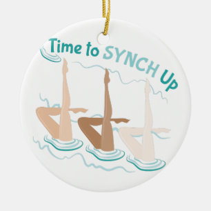 Ornamento De Cerâmica Tempo a Synch acima