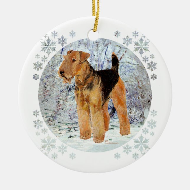 Ornamento De Cerâmica Tempo de inverno (Frente)