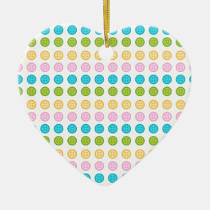 Ornamento De Cerâmica Tendência dos acessórios do padrão do botão azul r