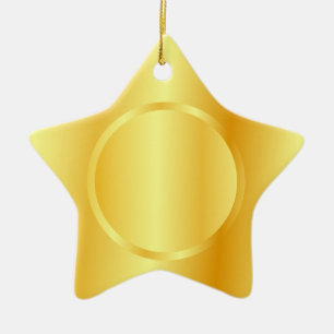 Ornamento De Cerâmica Tendência Modelo personalizada Faux Dourada Aspec