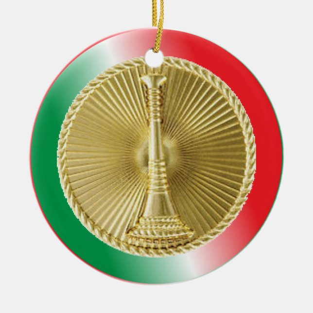 Ornamento De Cerâmica Tenente do Departamento de Bombeiros (Frente)