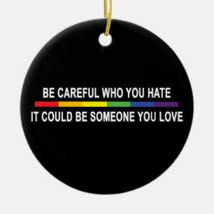 Ornamento De Cerâmica Tenha Cuidado Com Quem Você Odeia