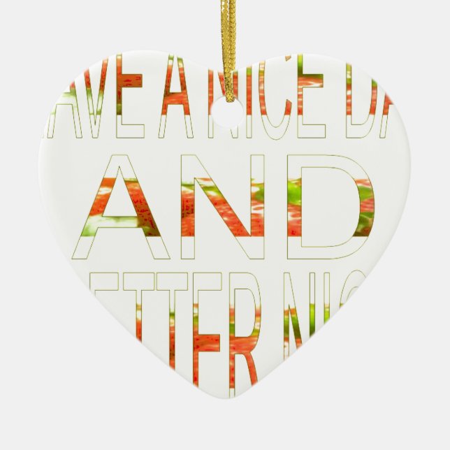 Ornamento De Cerâmica Tenha um belo dia (Frente)