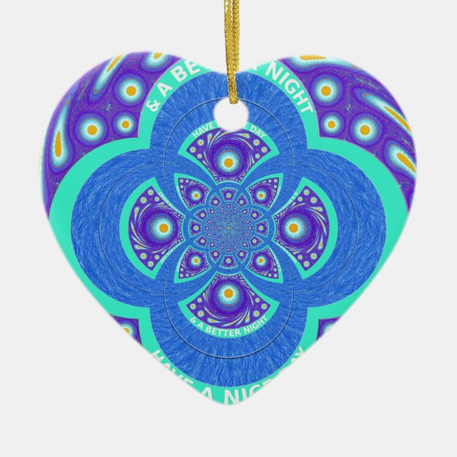 Ornamento De Cerâmica Tenha um dia mais agradável (Frente)