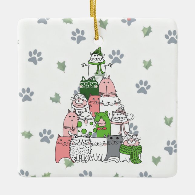 Ornamento De Cerâmica Tenha um Feliz Natal! (Frente)