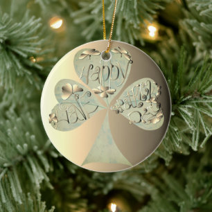 Ornamento De Cerâmica "Tenha uma Rua feliz." Mão de Patrick Escrita