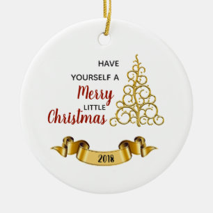 Ornamento De Cerâmica Tenha você mesmo um alegre pouco Natal