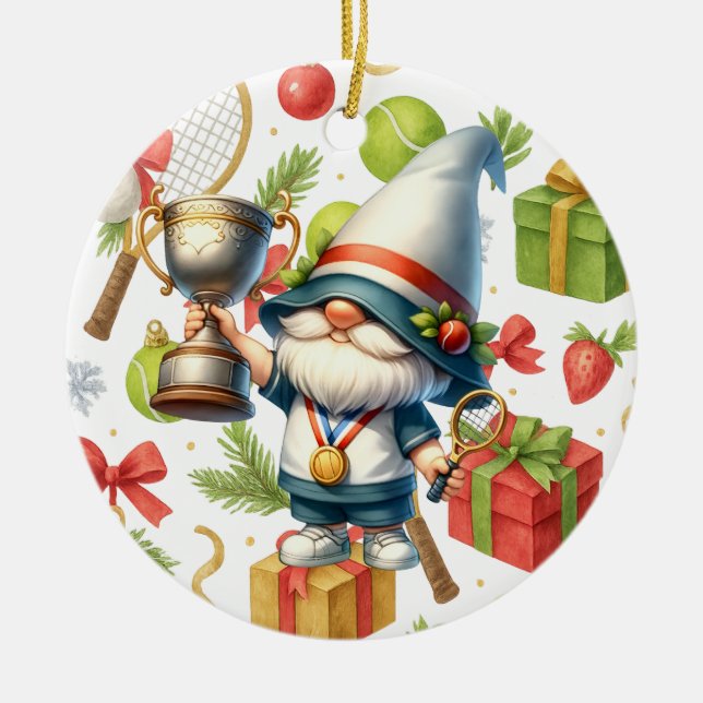 Ornamento De Cerâmica Tênis Natal temático (Frente)