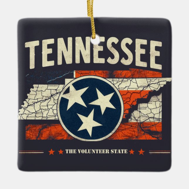 Ornamento De Cerâmica Tennessee (Frente)