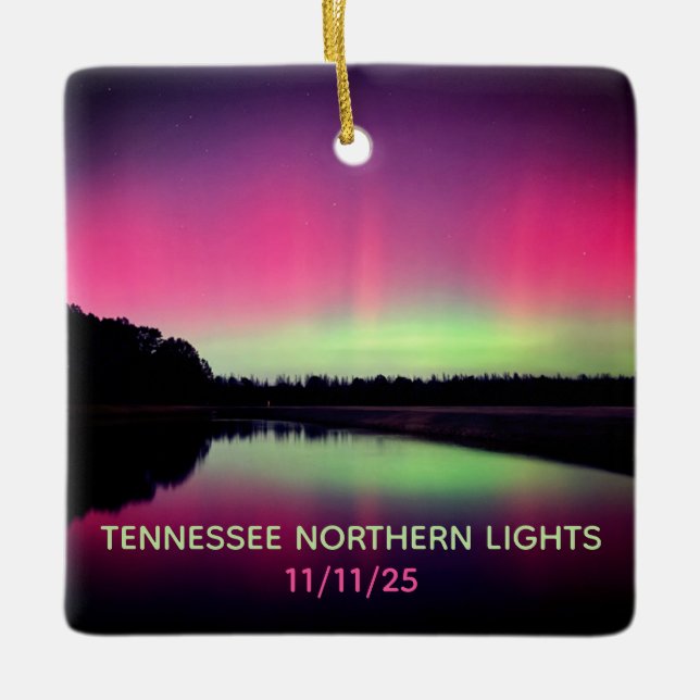 Ornamento De Cerâmica Tennessee Northern Lights Ornament (Frente)