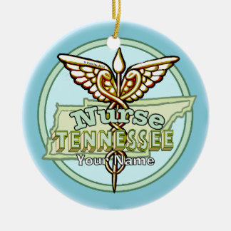 Ornamento De Cerâmica Tennessee Nurse Caduceus