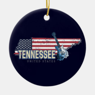 Ornamento De Cerâmica Tennessee United States Retro State Vintage EUA