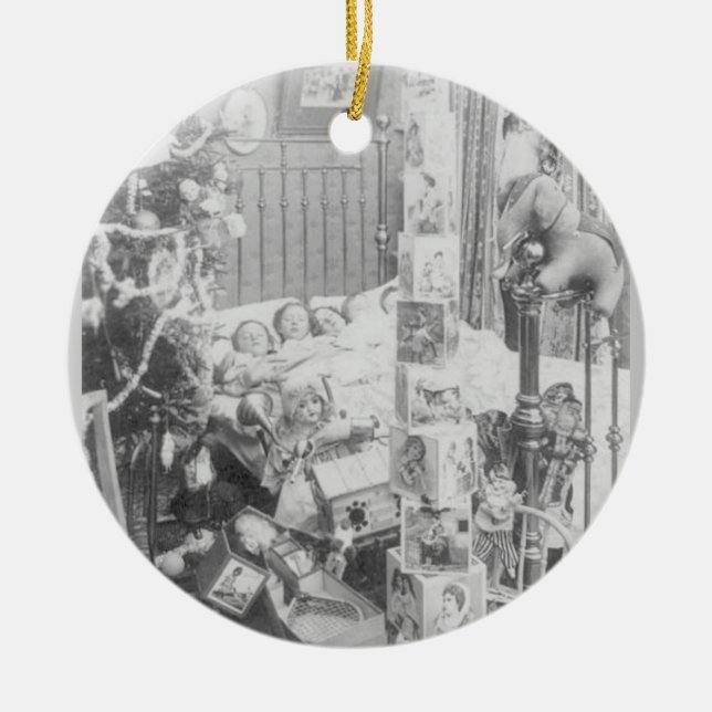 Ornamento De Cerâmica Tera a noite antes do Natal (Frente)