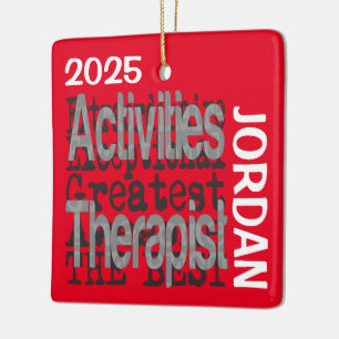 Ornamento De Cerâmica Terapeuta de Atividades Extraordinário CUSTOM