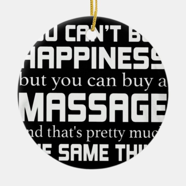 Ornamento De Cerâmica Terapista de Massagem (Frente)