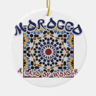 Ornamento De Cerâmica Terra de Marrocos da maravilha
