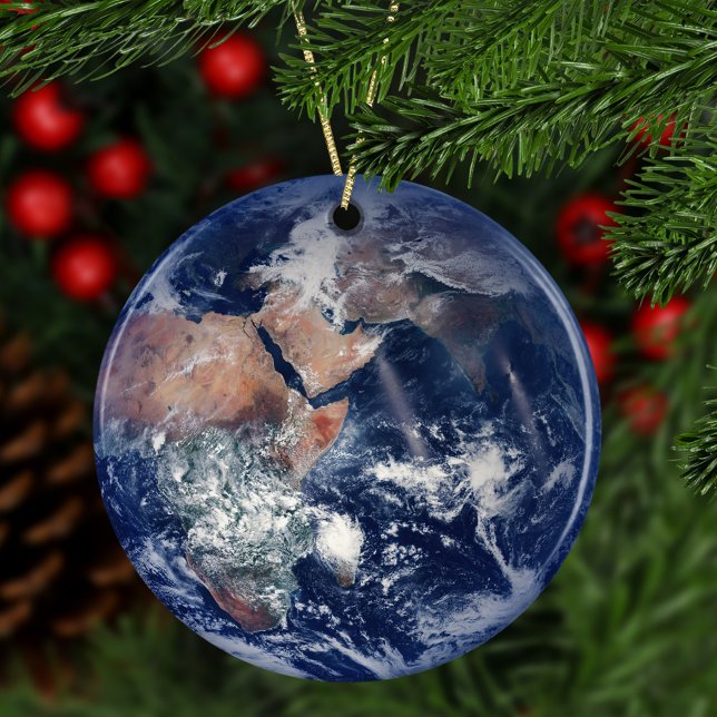 Ornamento De Cerâmica Terra Marble Azul, Foto por Satélite 2014 (Criador carregado)