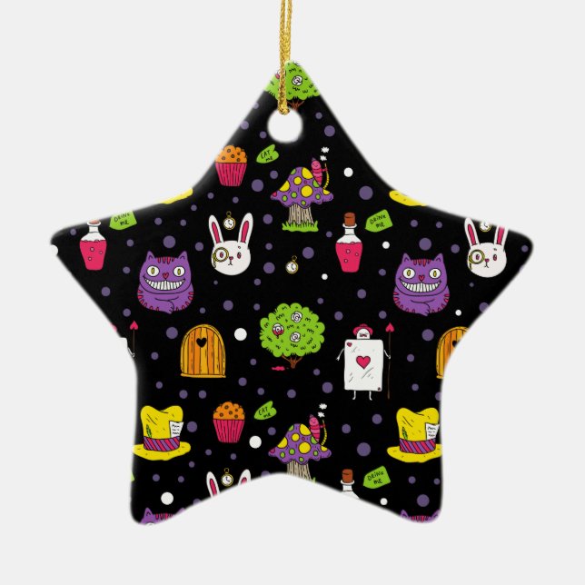 Ornamento De Cerâmica terra natalina negra (Frente)