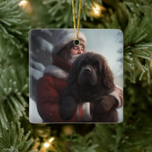 Ornamento De Cerâmica Terra Nova com Natal Festivo