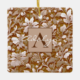 Ornamento De Cerâmica Terracotta Burnt Orange Modern Botanho Moderno