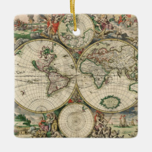 Ornamento De Cerâmica Terrarum Orbis Tabula