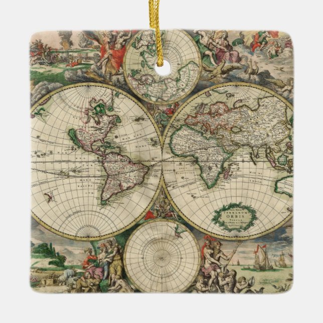 Ornamento De Cerâmica Terrarum Orbis Tabula (Frente)