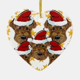 ORNAMENTO DE CERÂMICA TERRIER AIREDALE