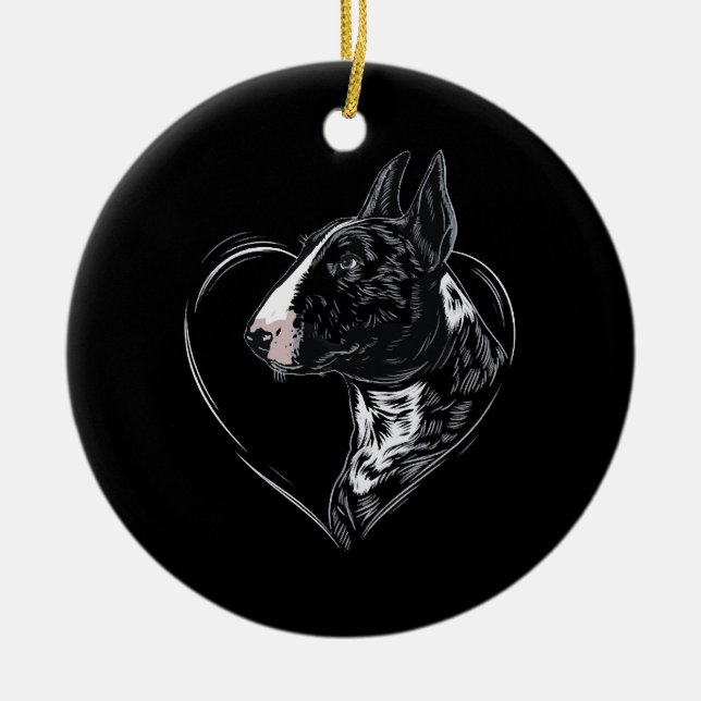 Ornamento De Cerâmica Terrier Bull (Frente)