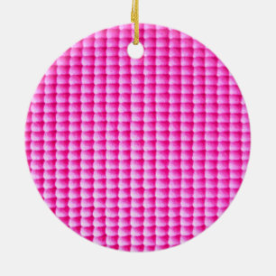 Ornamento De Cerâmica Teste padrão cor-de-rosa da textura do bubblegum