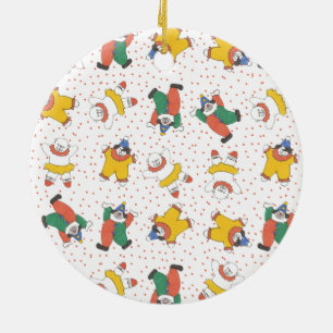 Ornamento De Cerâmica Teste padrão da ilustração dos animais de circo