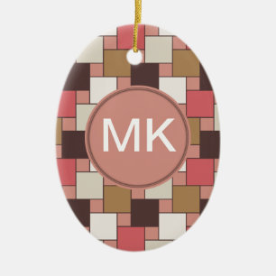 Ornamento De Cerâmica Teste padrão do Weave da especiaria da abóbora