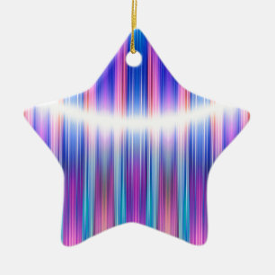 Ornamento De Cerâmica Teste padrão roxo das listras