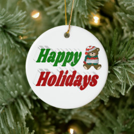 Ornamento De Cerâmica Testemunhas de Feliz Feriado