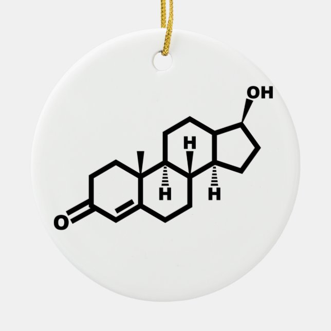 Ornamento De Cerâmica testosterona (Frente)