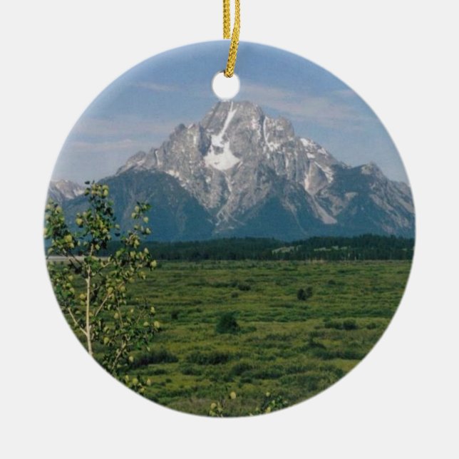 Ornamento De Cerâmica Tetons- grande Wyoming (Frente)